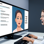 **Prompt:** A futuristic customer service center with AI analyzing customer emotions on screens, alongside human agents providing personalized support. Focus on a blend of technology and human empathy. Keywords: emotion AI, customer service, personalized experience, technology, empathy.